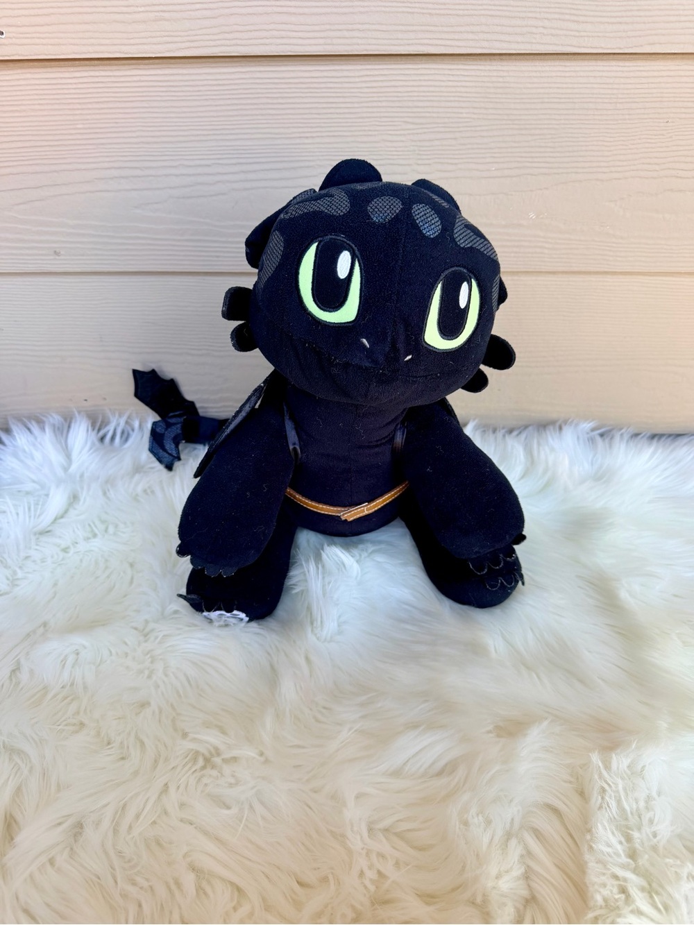 Build A Bear Toothless How to Train Your Dragon Plush With Saddle & Wings 15"
